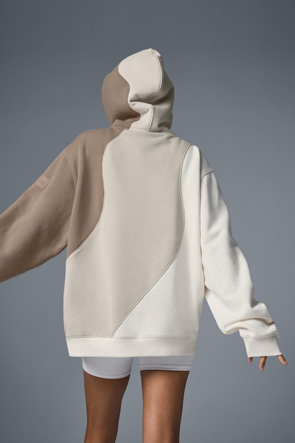 Ivory / Bone / Gravel Alo Yoga Make Waves Women Hoodie | KSA  BMJ534987