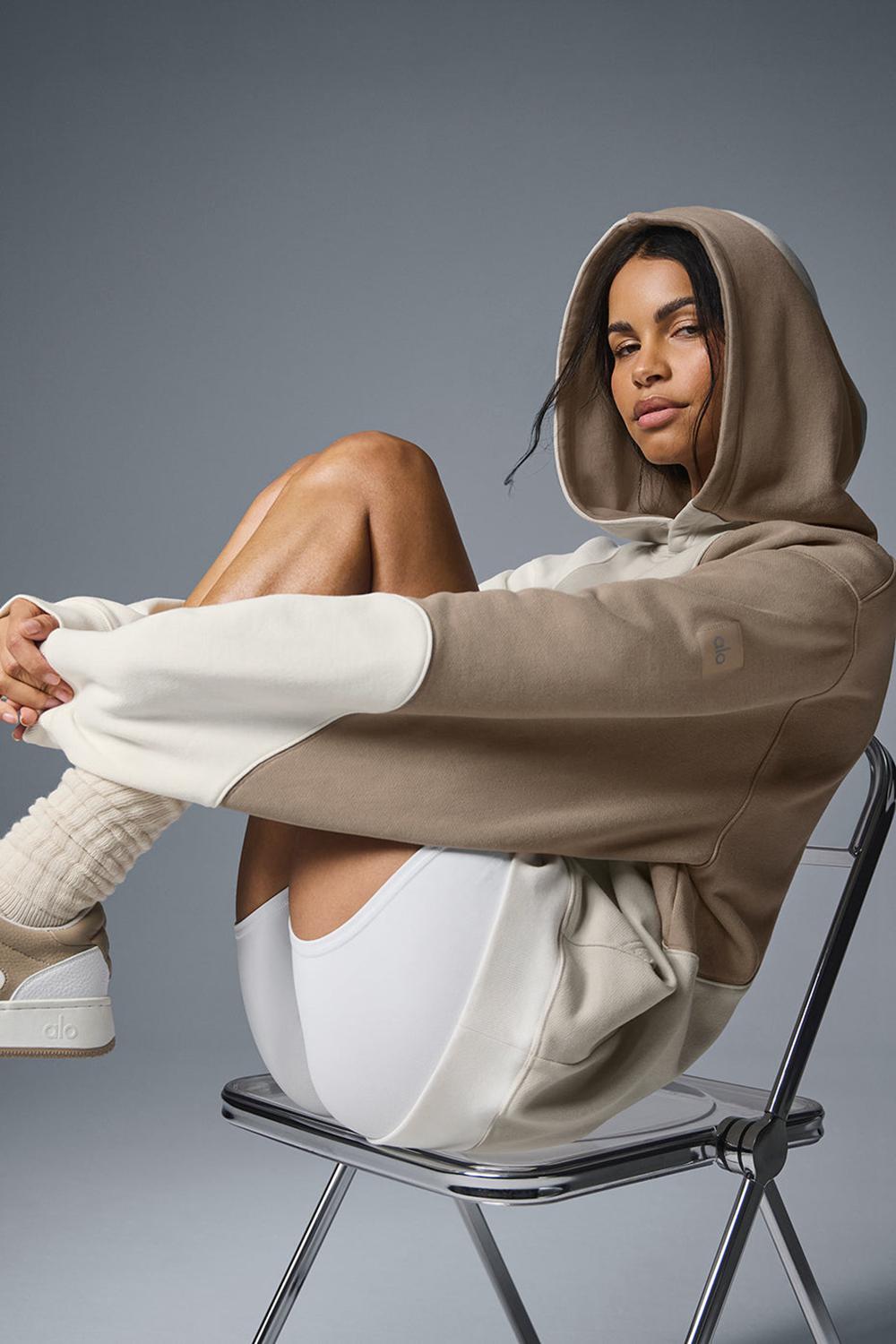 Ivory / Bone / Gravel Alo Yoga Make Waves Women Hoodie | KSA  BMJ534987