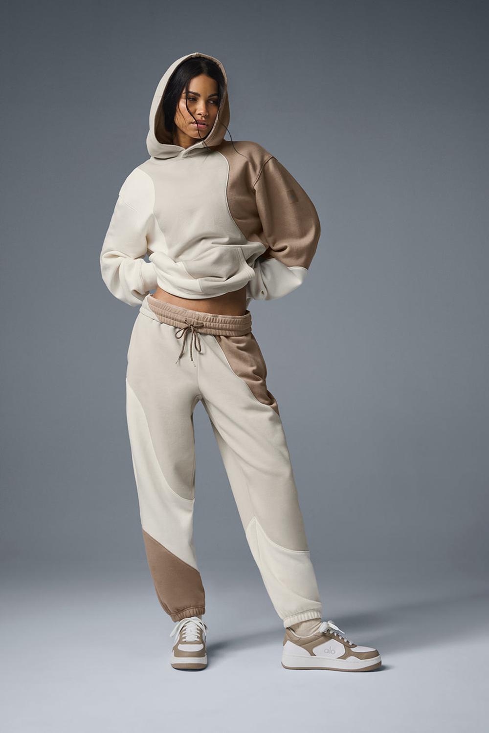 Ivory / Bone / Gravel Alo Yoga Make Waves Women Hoodie | KSA  BMJ534987