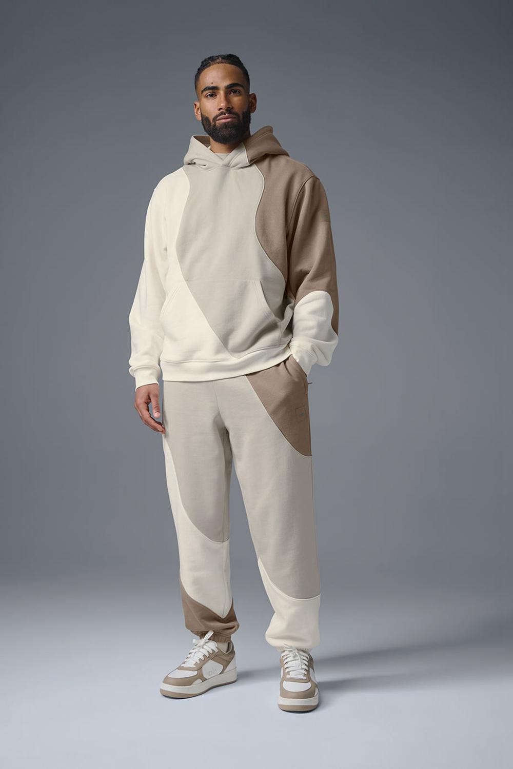 Ivory / Bone / Gravel Alo Yoga Make Waves Men Hoodie | KSA  PQB379601