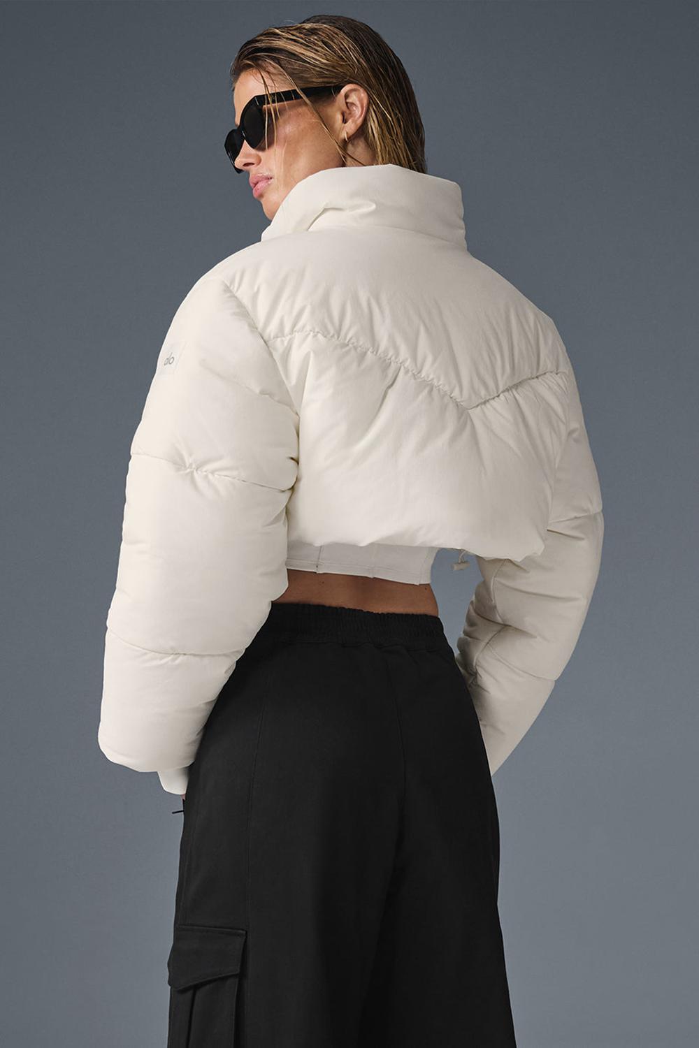 Ivory / Ivory Alo Yoga Main Act Corset Women Puffer Jacket | KSA  EGR379264
