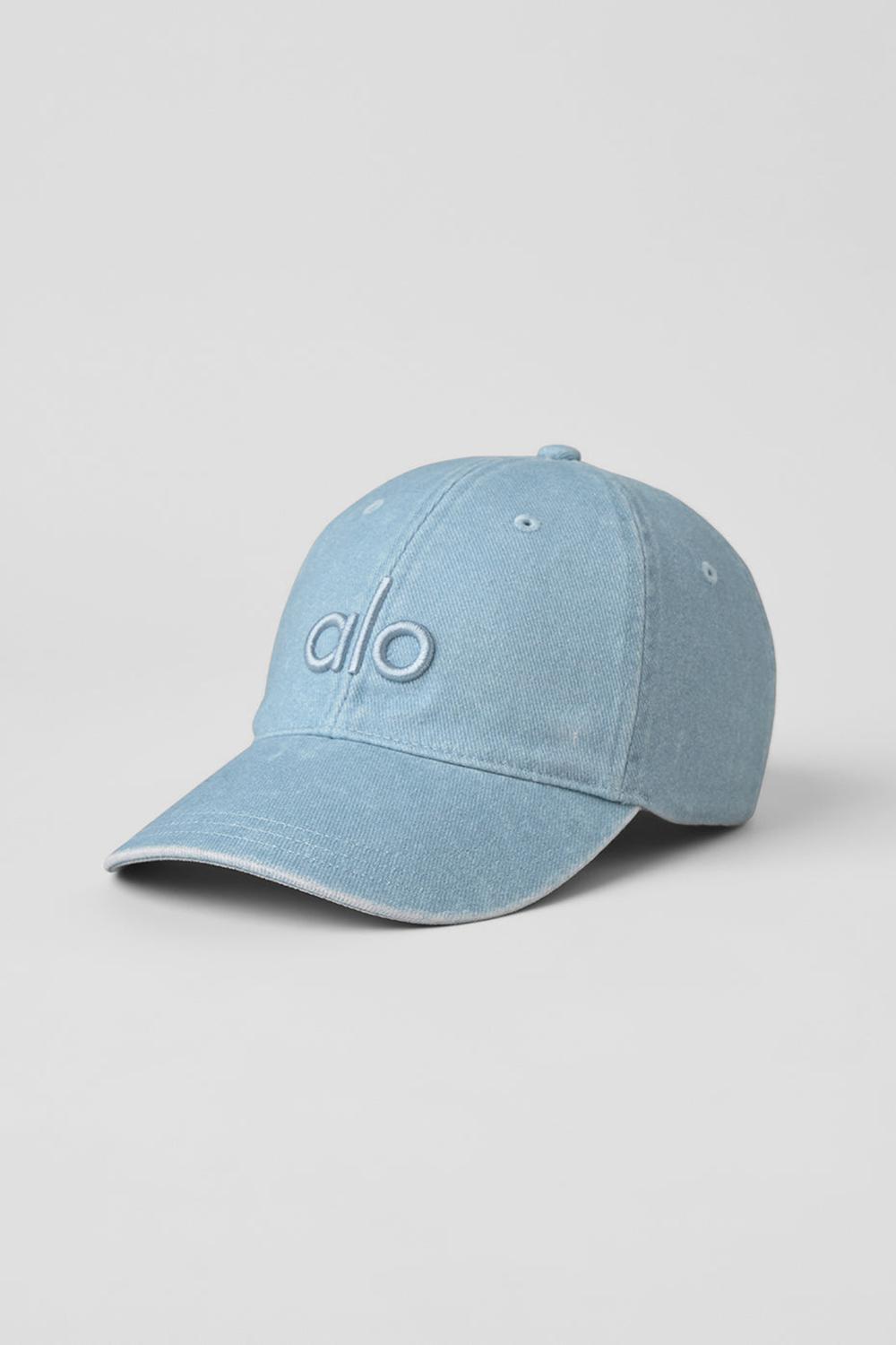 Light Denim Alo Yoga Washed Off-Duty Women Cap | KSA  IZR875260