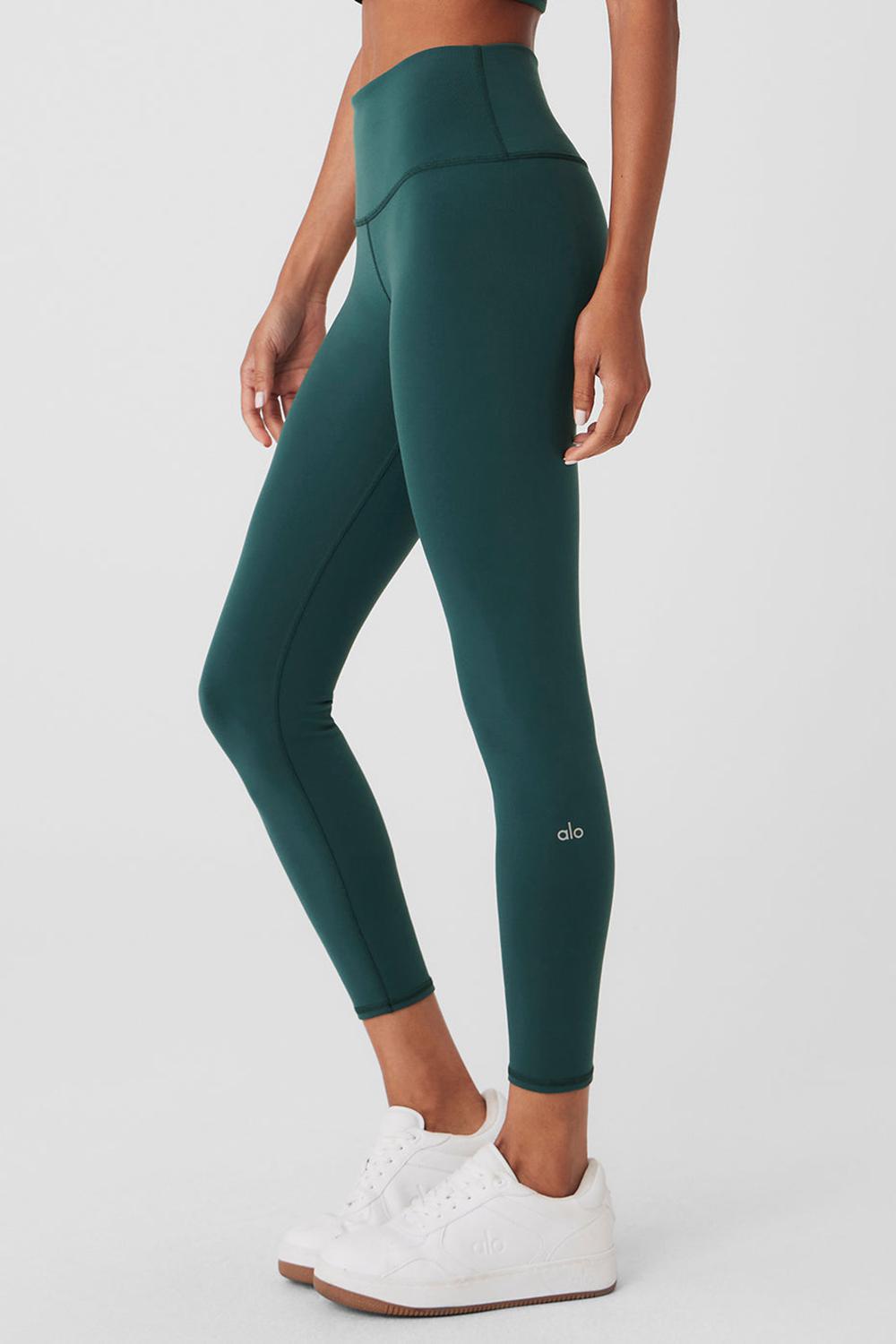 Midnight Green Alo Yoga 7/8 High-Waist Airbrush Women Legging | KSA  KPO485261