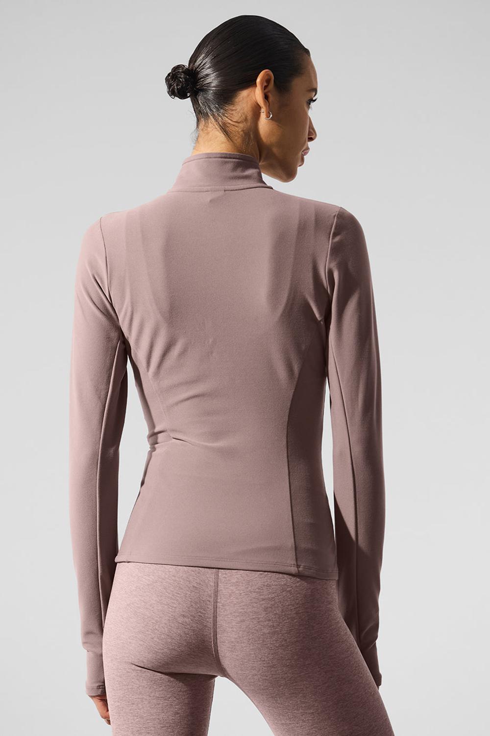 Mushroom Alo Yoga Alosoft 1/2 Zip Rapid Women Pullover | KSA  SZN036782