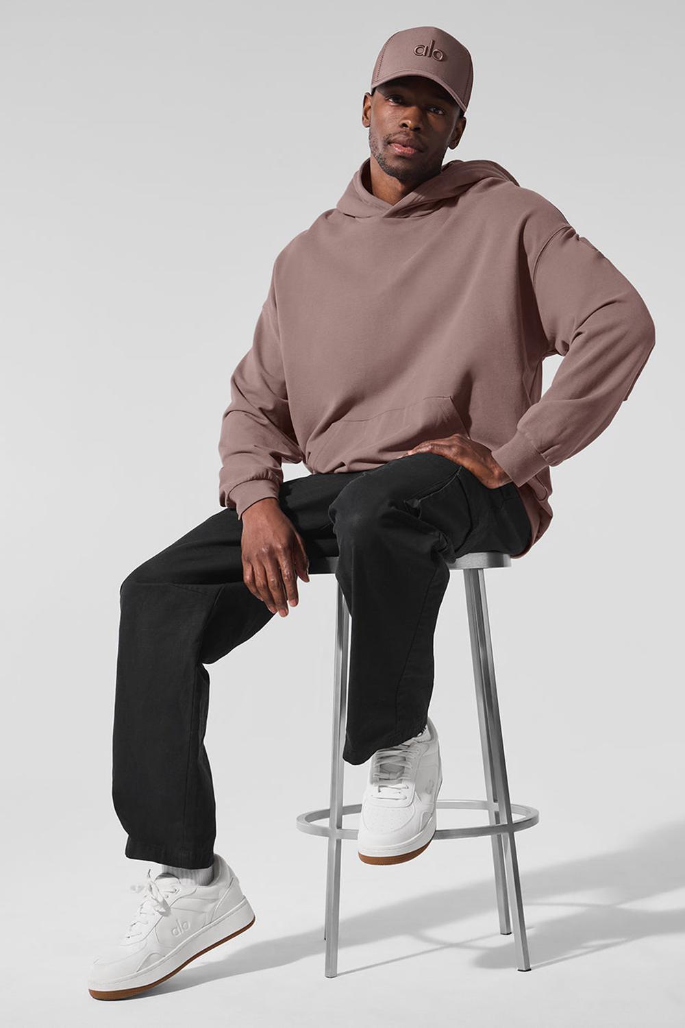 Mushroom Alo Yoga Double Take Men Hoodie | KSA  GDA264873