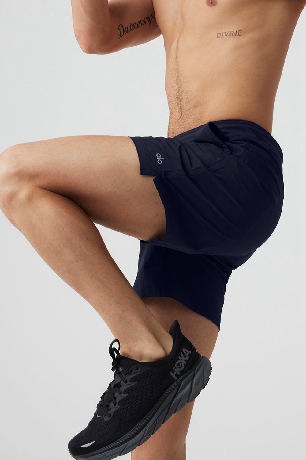 Navy Alo Yoga 7'' Sport Men Short | KSA  RJK934560