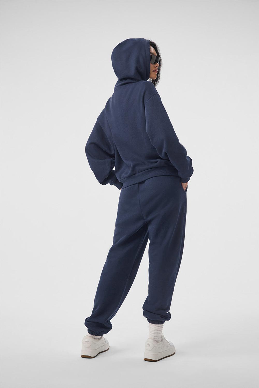 Navy Alo Yoga Accolade Women Hoodie | KSA  WZN593701