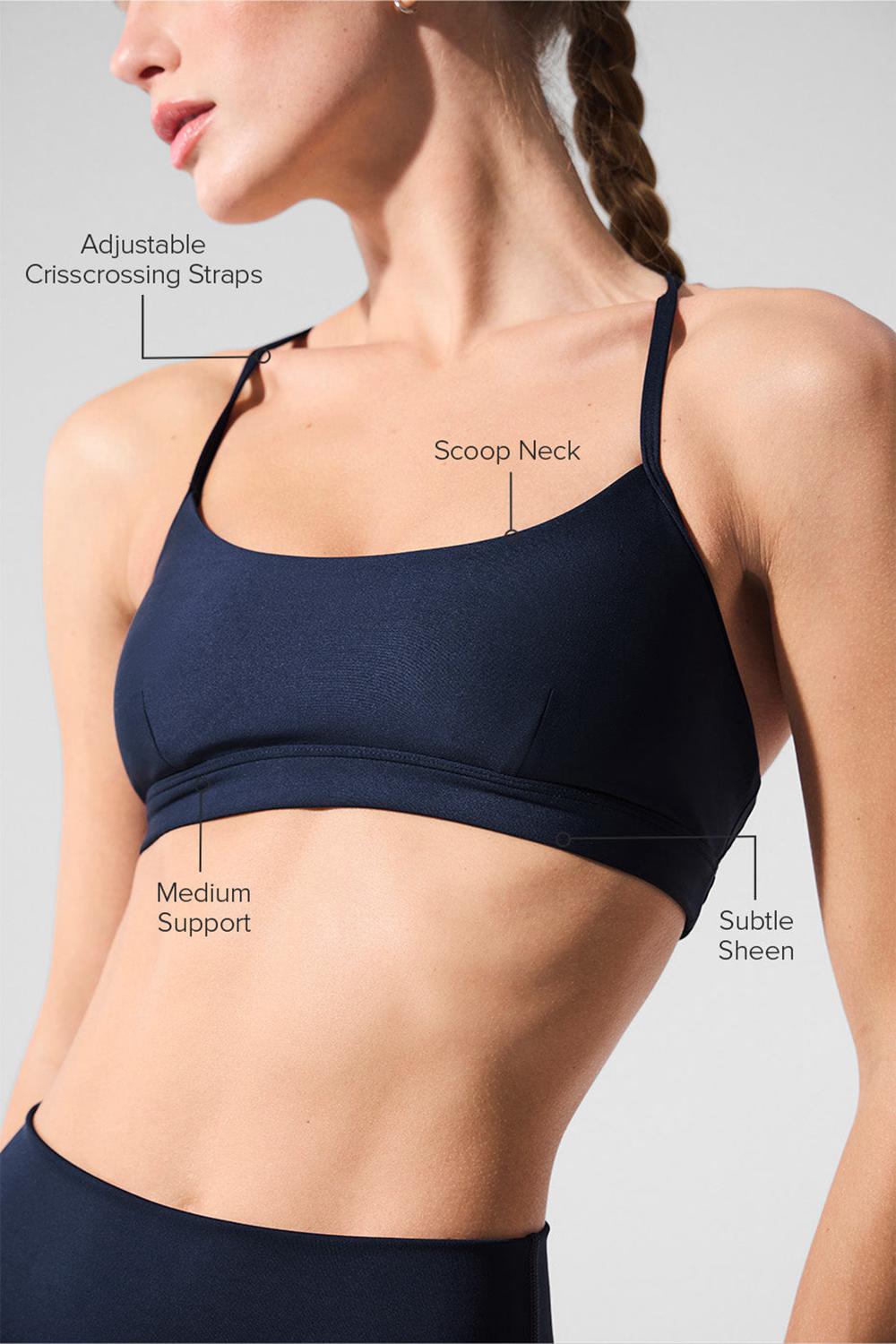 Navy Alo Yoga Airlift Intrigue Women Bra | KSA  PKN026583