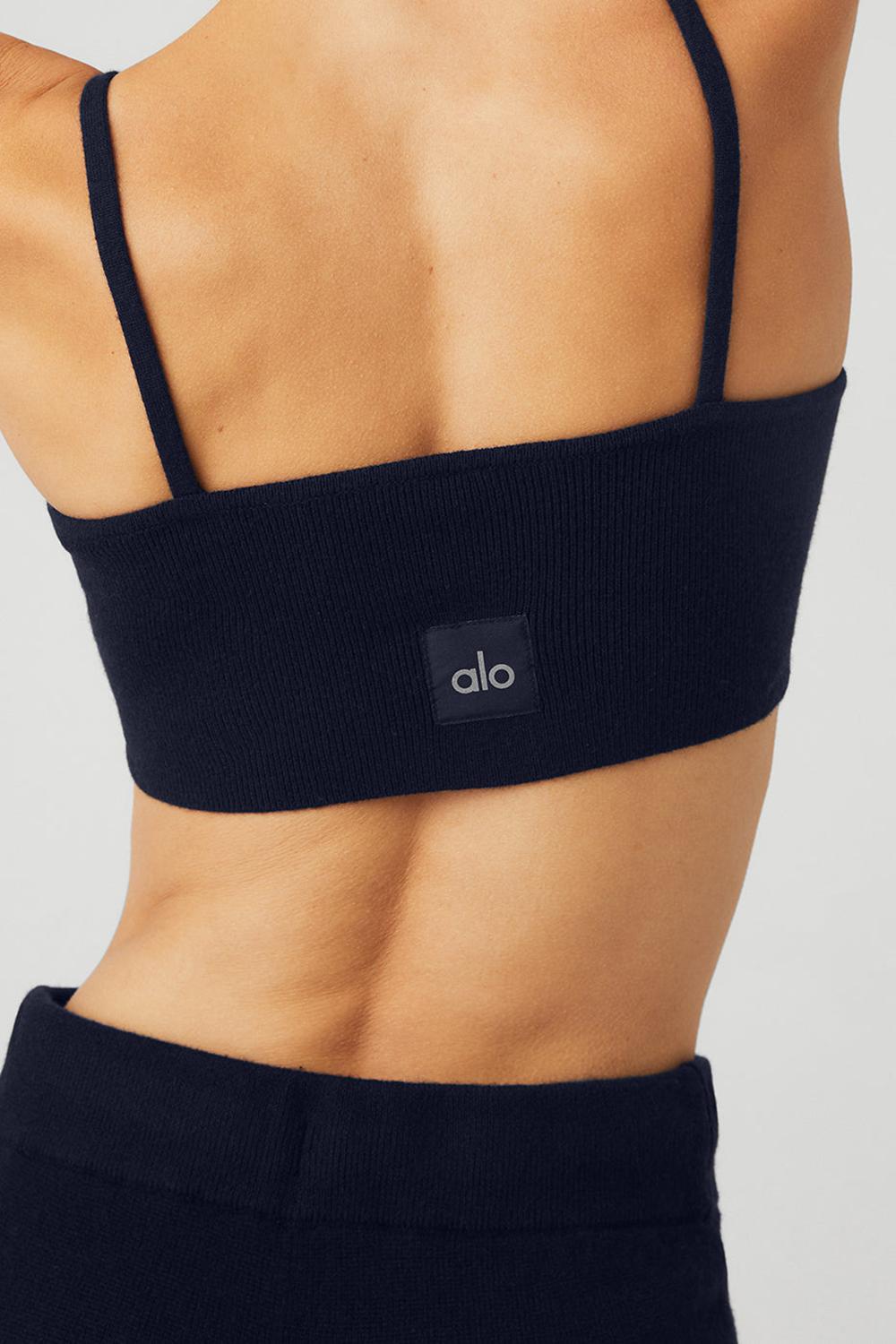 Navy Alo Yoga Cashmere Jet Set Women Bra | KSA  OGW982136