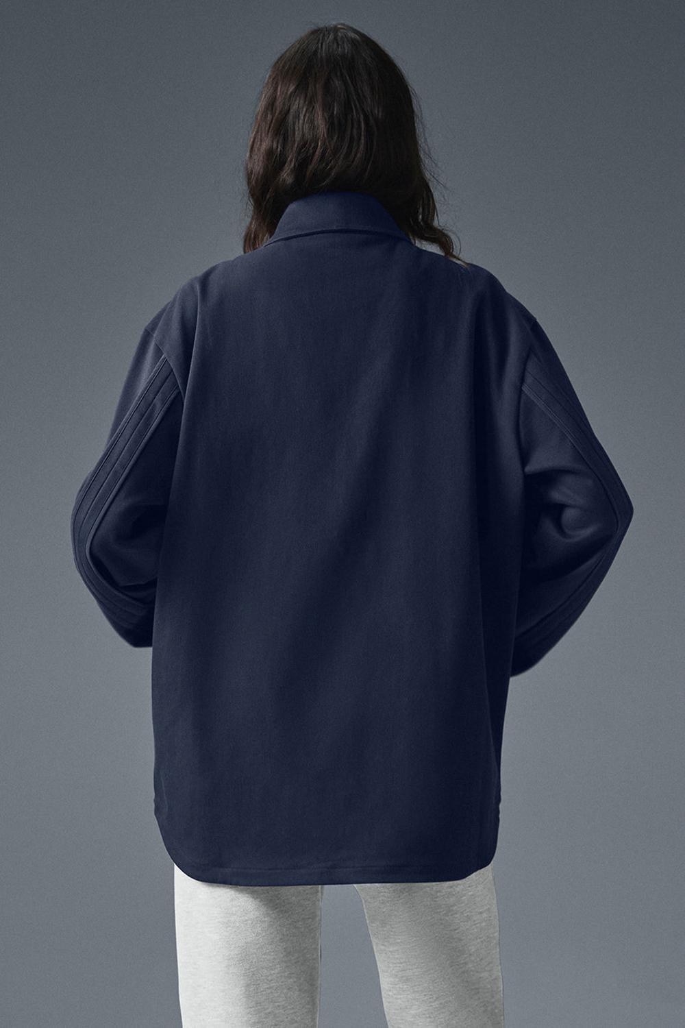 Navy Alo Yoga Edition Sueded Women Jacket | KSA  FQK971584