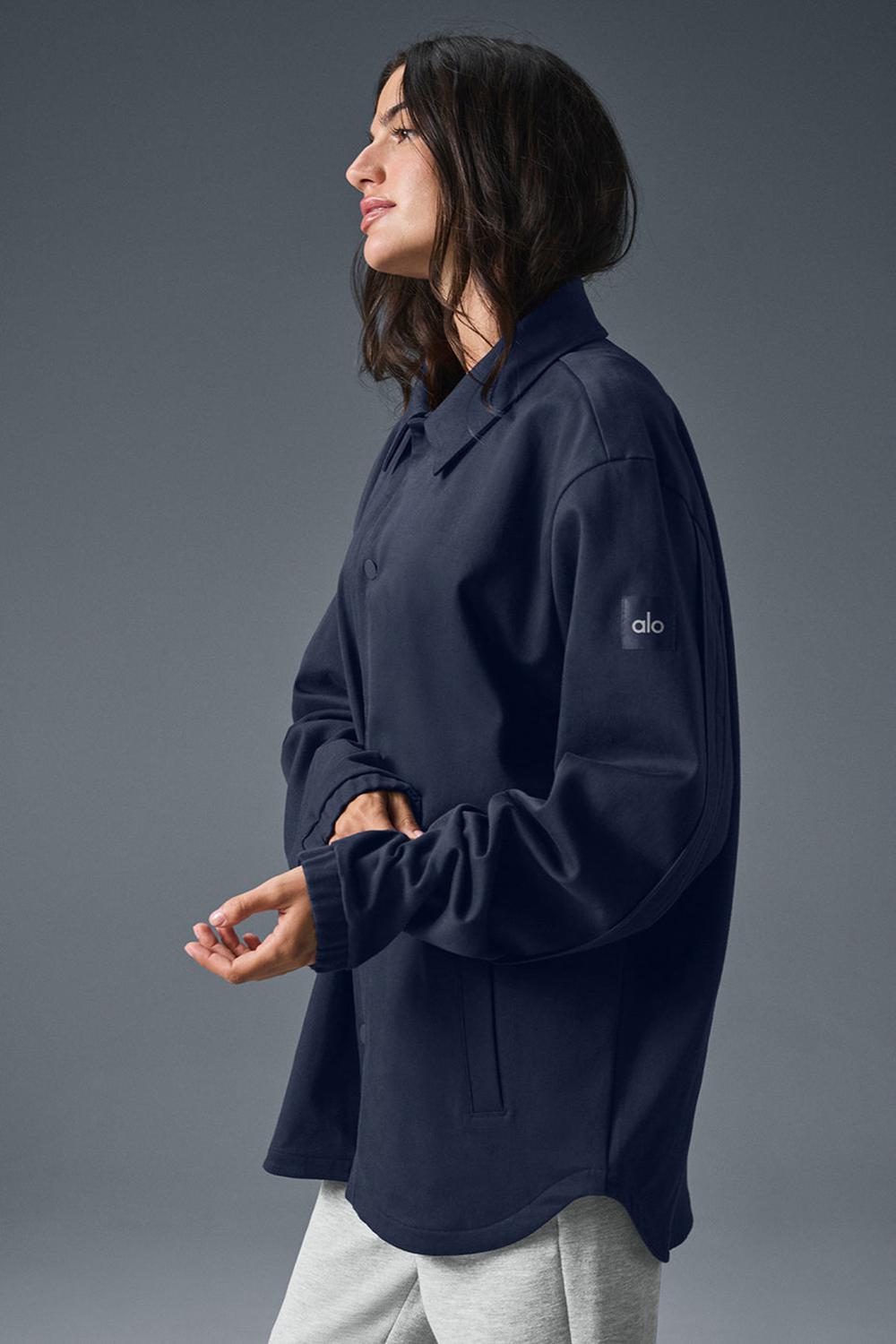 Navy Alo Yoga Edition Sueded Women Jacket | KSA  FQK971584