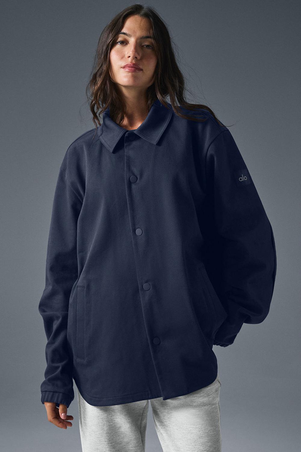 Navy Alo Yoga Edition Sueded Women Jacket | KSA  FQK971584
