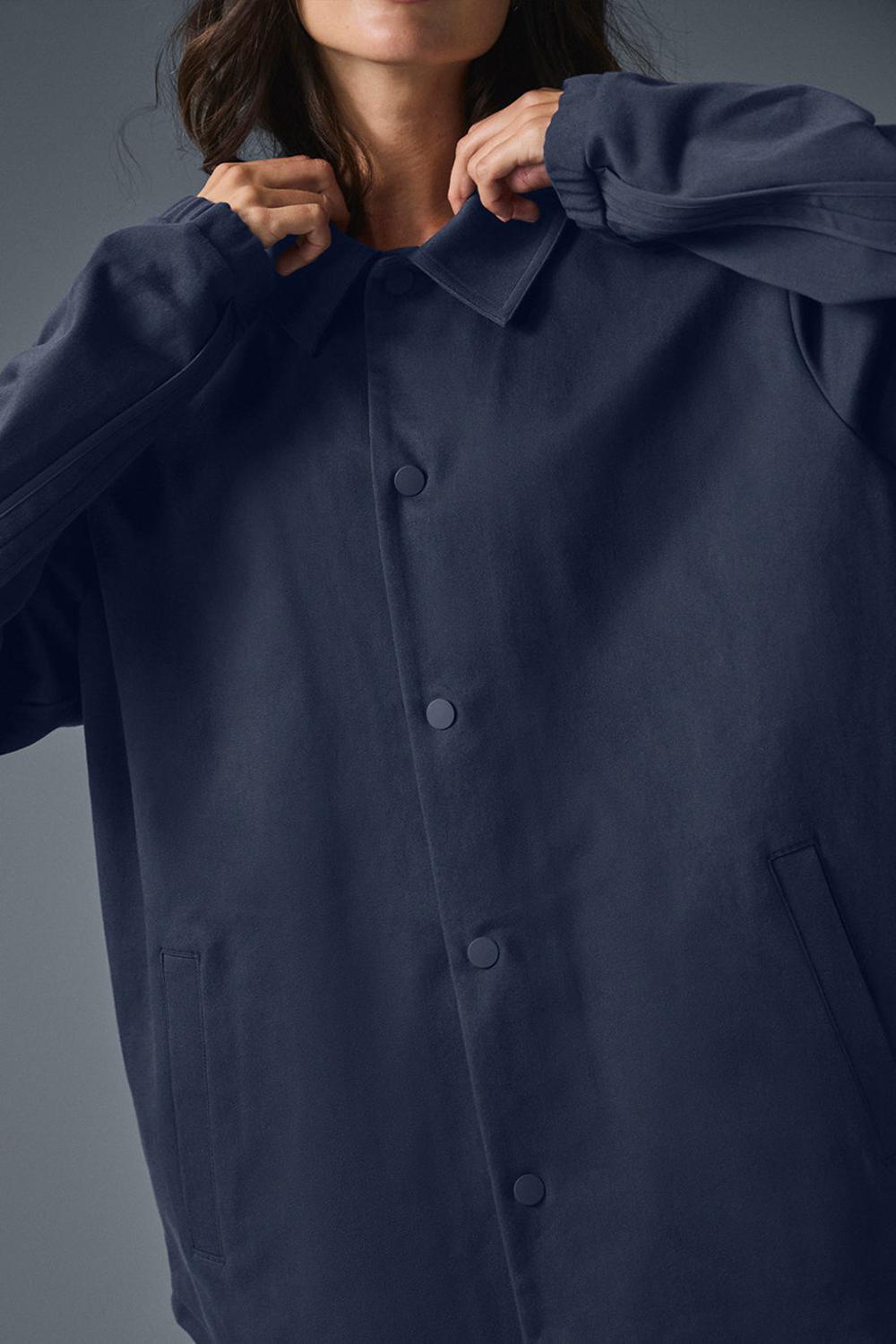 Navy Alo Yoga Edition Sueded Women Jacket | KSA  FQK971584