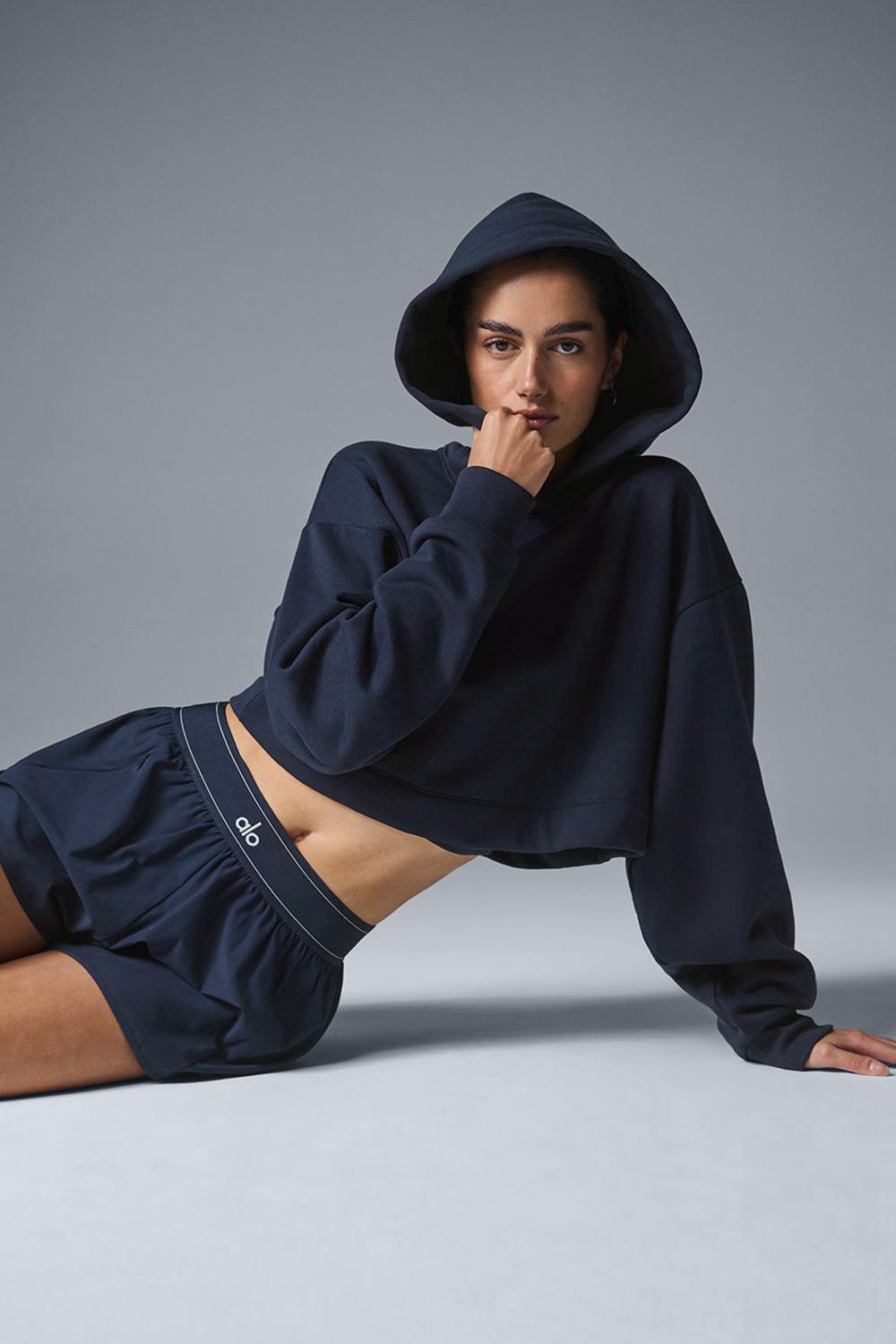 Navy Alo Yoga Match Point Women Short | KSA  WTD148395