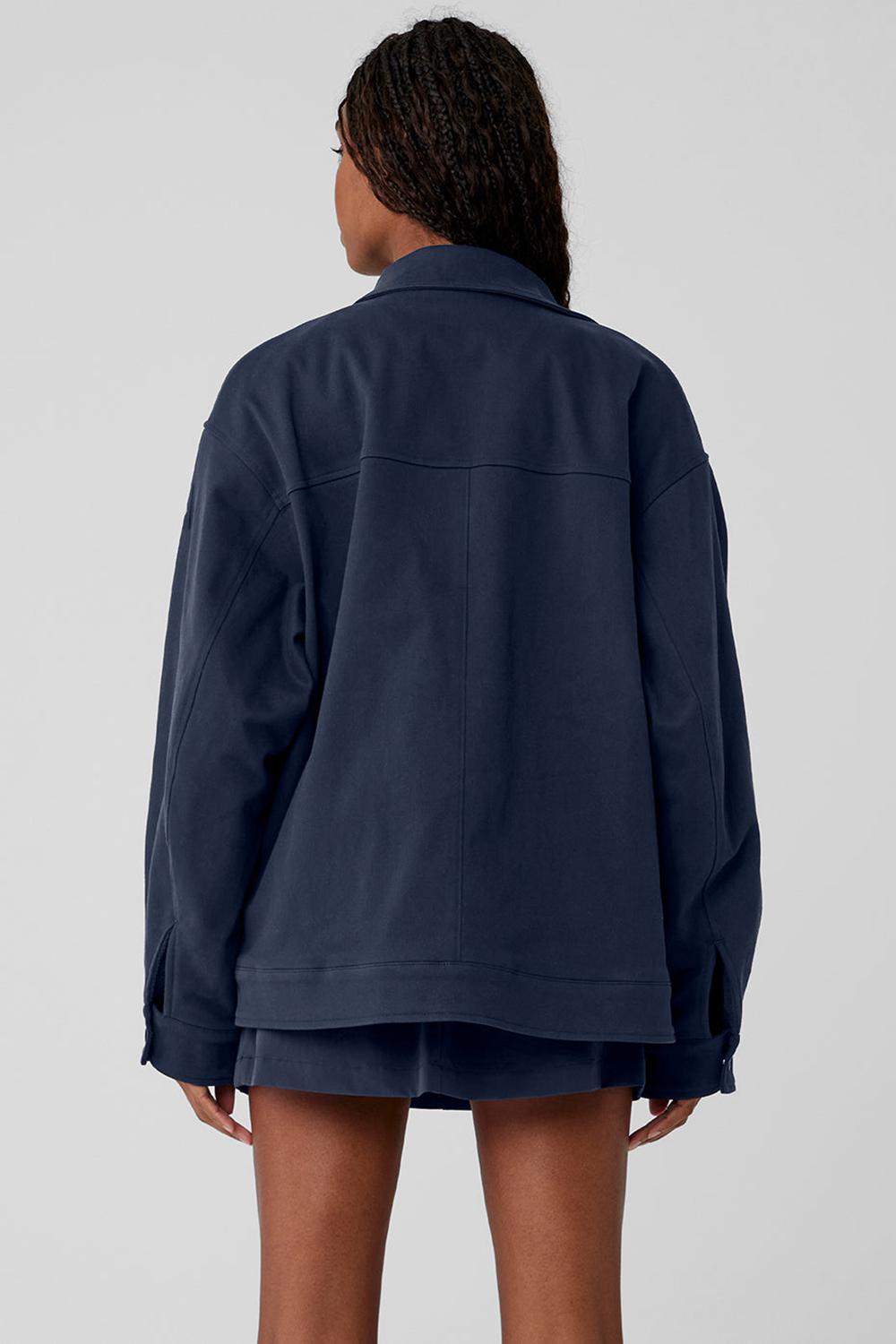 Navy Alo Yoga Unisex One Up Women Jacket | KSA  GUJ807169