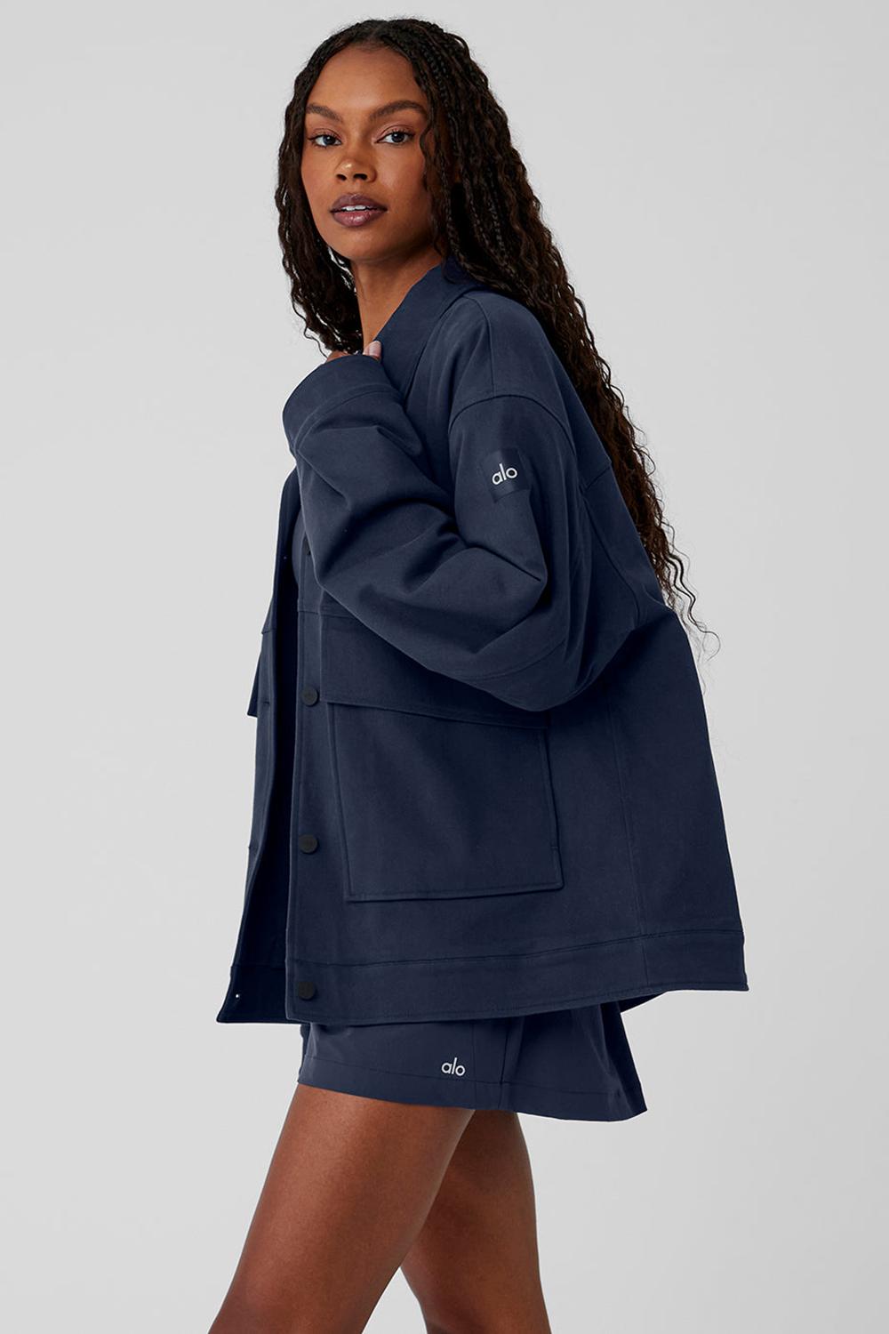 Navy Alo Yoga Unisex One Up Women Jacket | KSA  GUJ807169