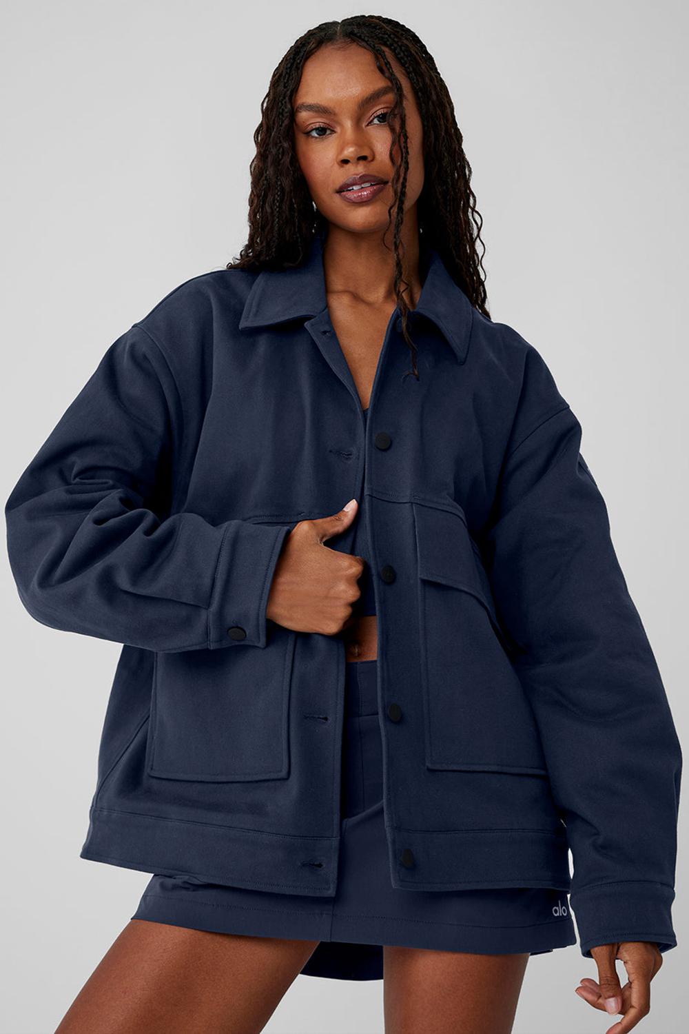 Navy Alo Yoga Unisex One Up Women Jacket | KSA  GUJ807169