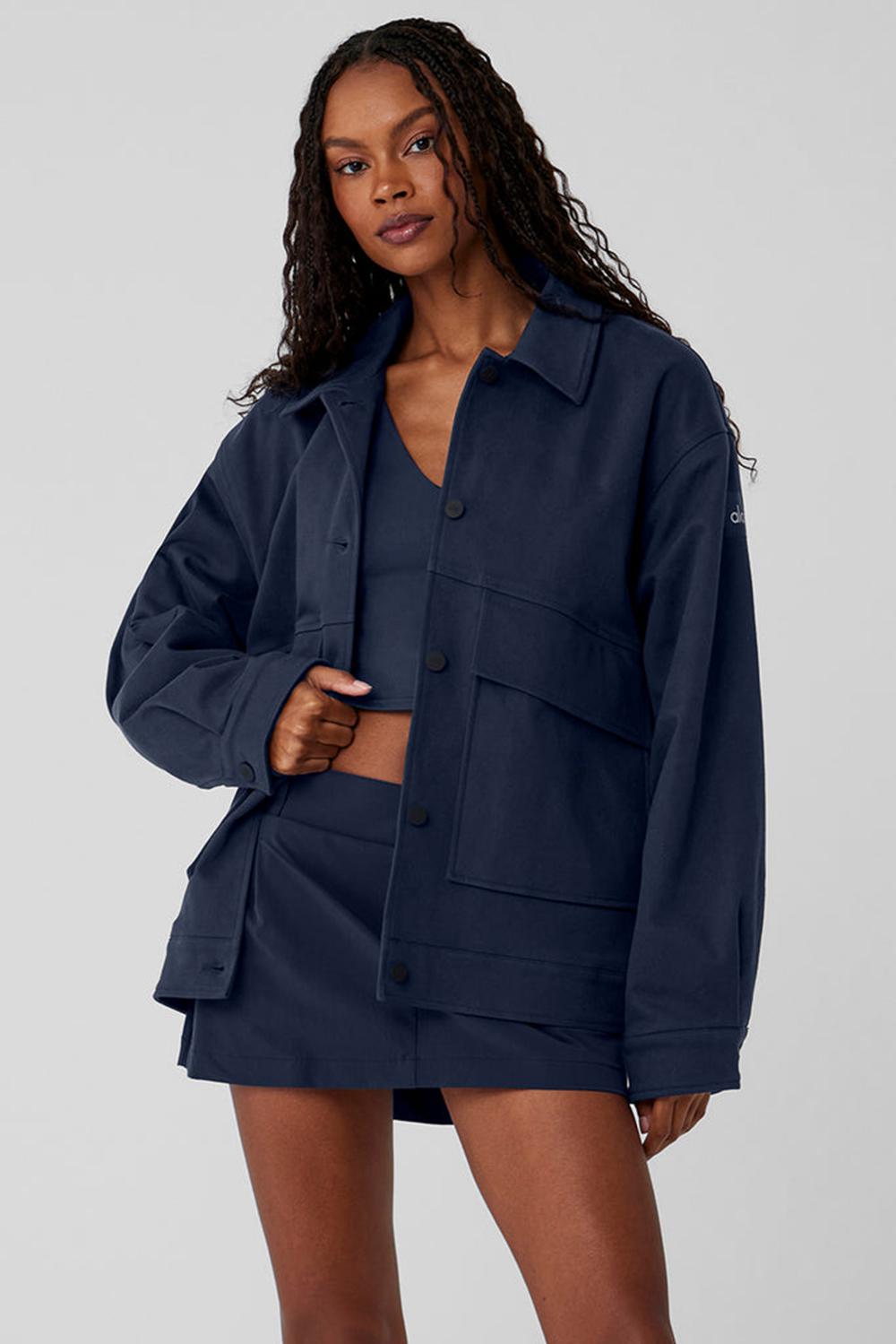 Navy Alo Yoga Unisex One Up Women Jacket | KSA  GUJ807169