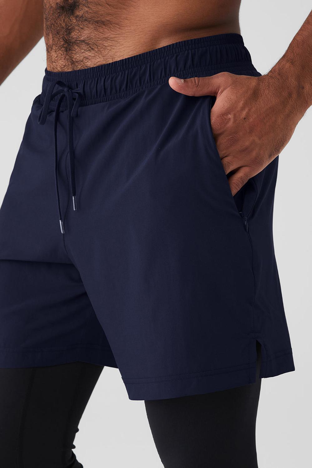 Navy / Black Alo Yoga Stability 2 In 1 Men Pant | KSA  CHA487021