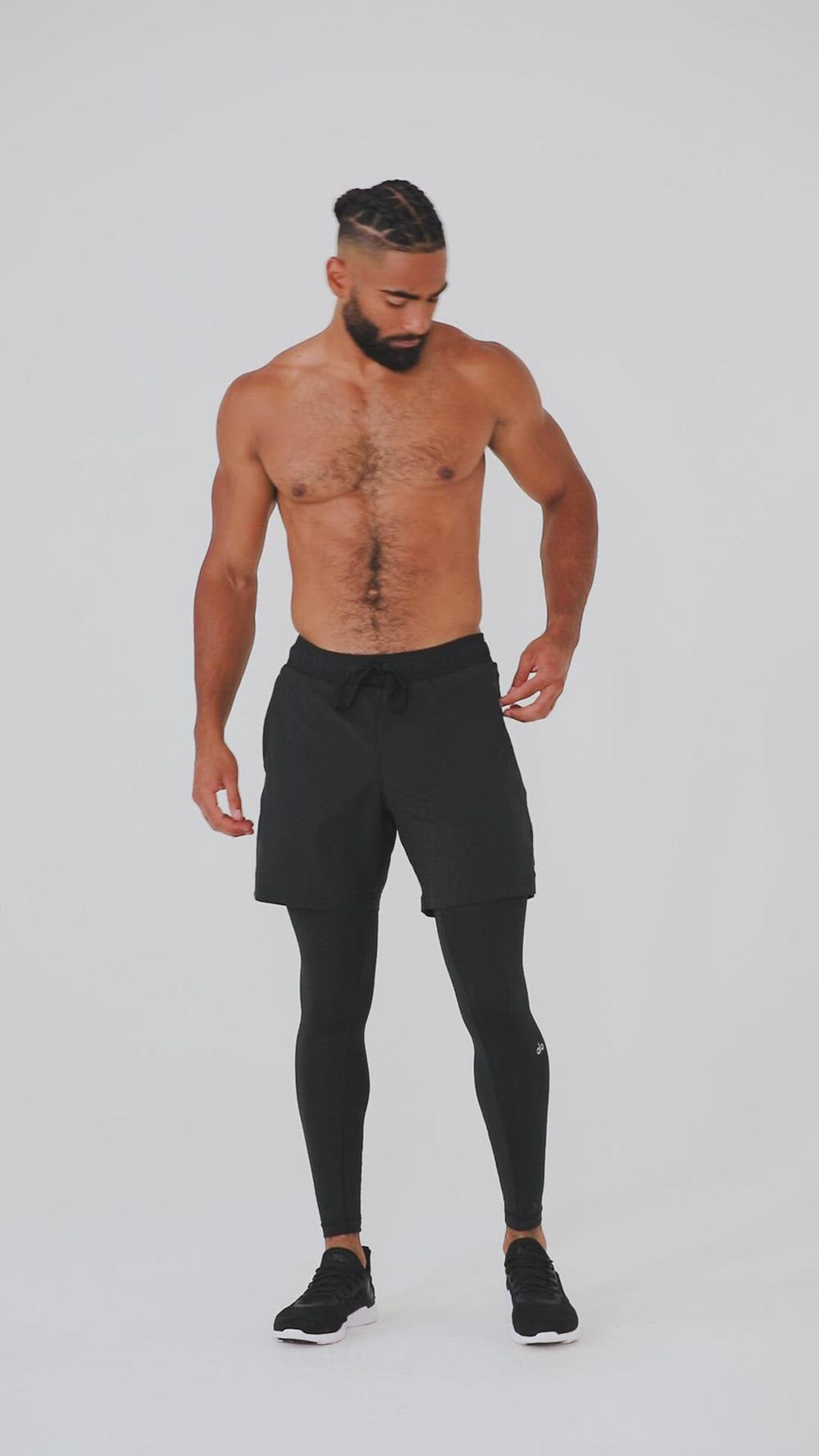 Navy / Black Alo Yoga Stability 2 In 1 Men Pant | KSA  CHA487021