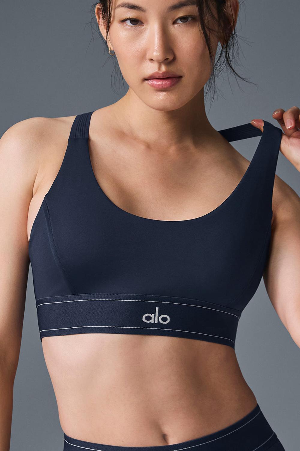 Navy / Navy Alo Yoga Airlift Suit Up Women Bra | KSA  PJT576194