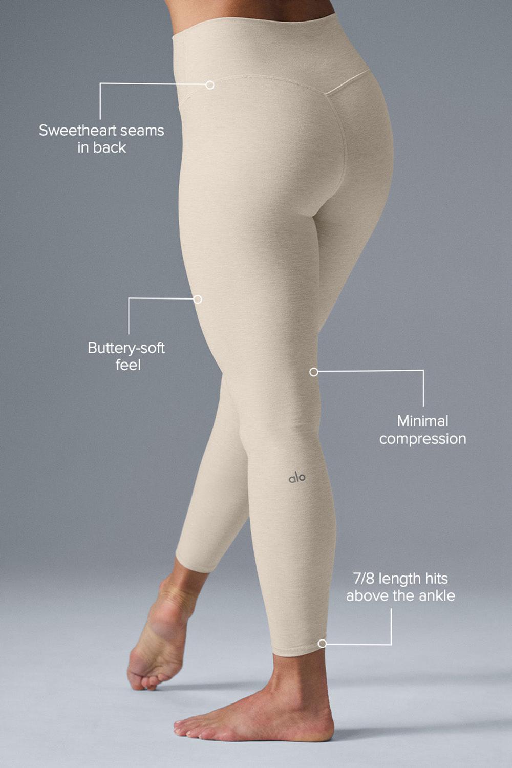 Oatmeal Heather Alo Yoga Alosoft High-Waist 7/8 Highlight Women Legging | KSA  ETH837264