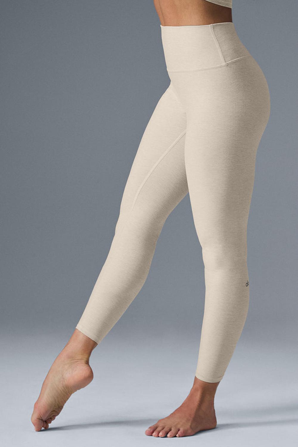 Oatmeal Heather Alo Yoga Alosoft High-Waist 7/8 Highlight Women Legging | KSA  ETH837264
