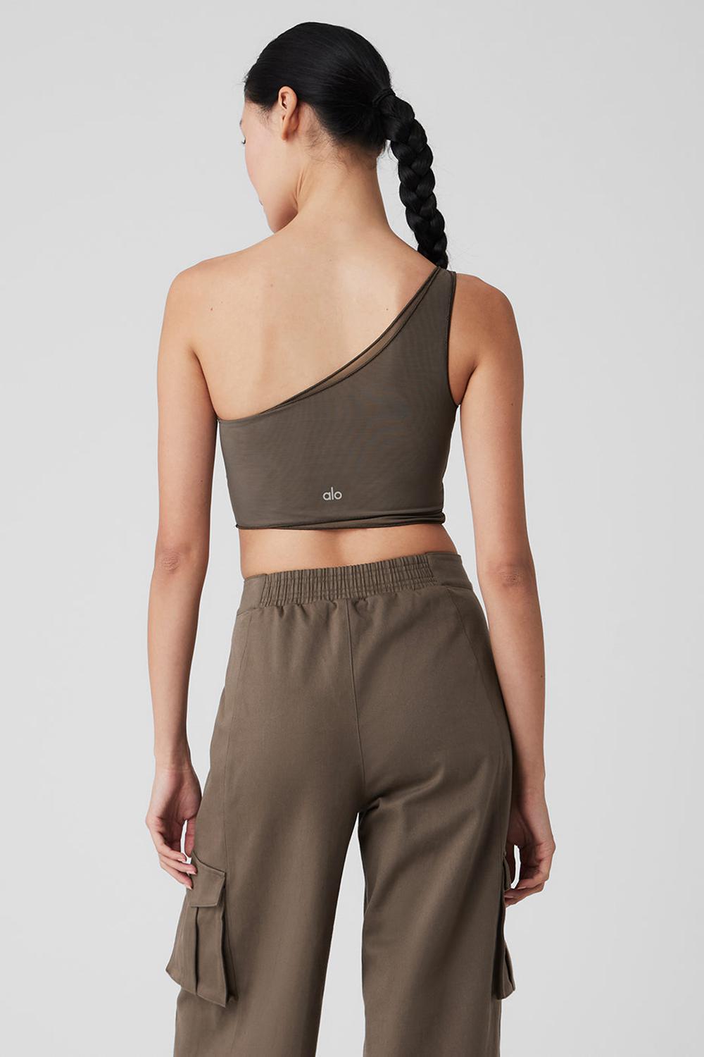 Olive Tree Alo Yoga Mesh Sheer Illusion Women Tank | KSA  TFG625049