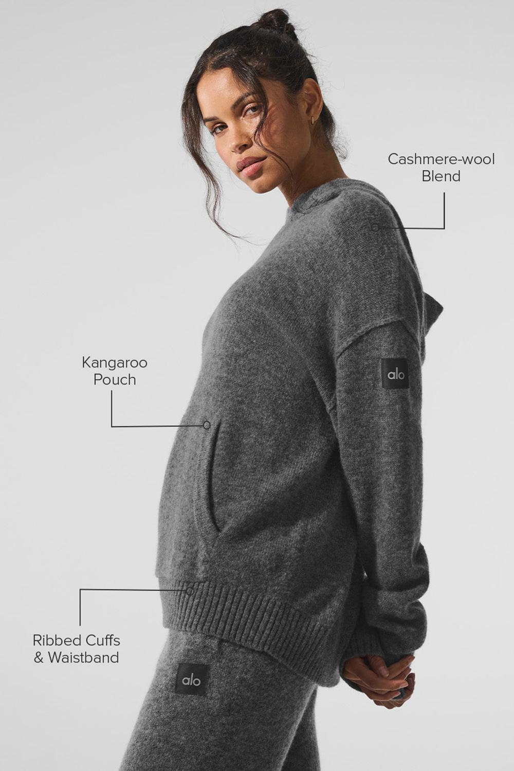 Platinum Grey Alo Yoga New Class Cashmere Women Hoodie | KSA  LKS830751