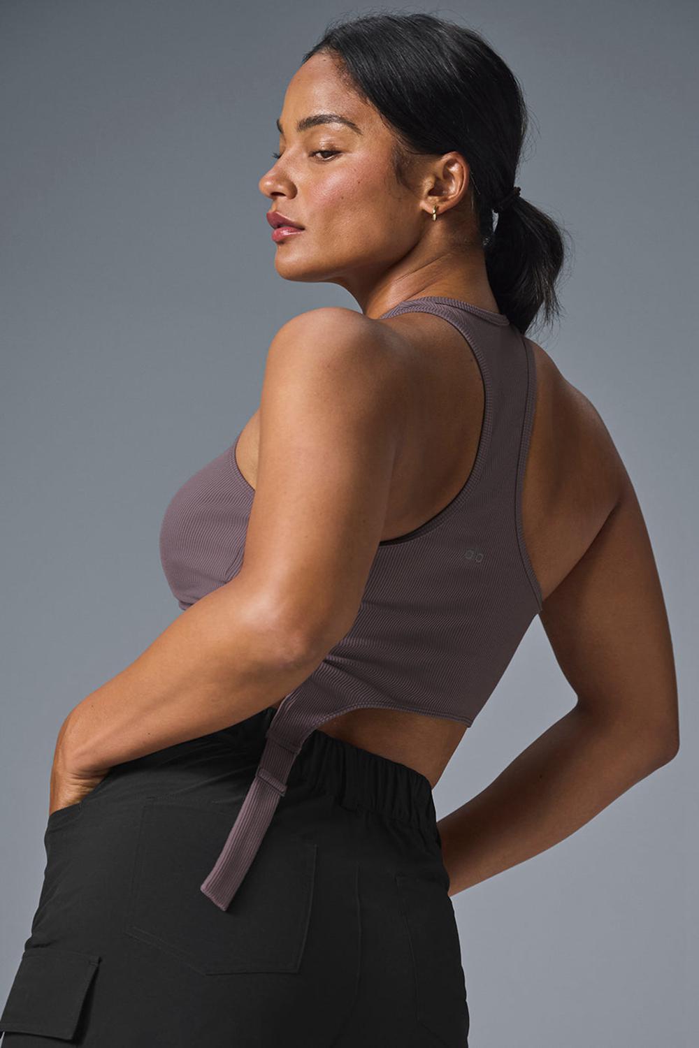 Raisinette Alo Yoga Alosoft Ribbed Revelation Women Tank | KSA  PYV957638