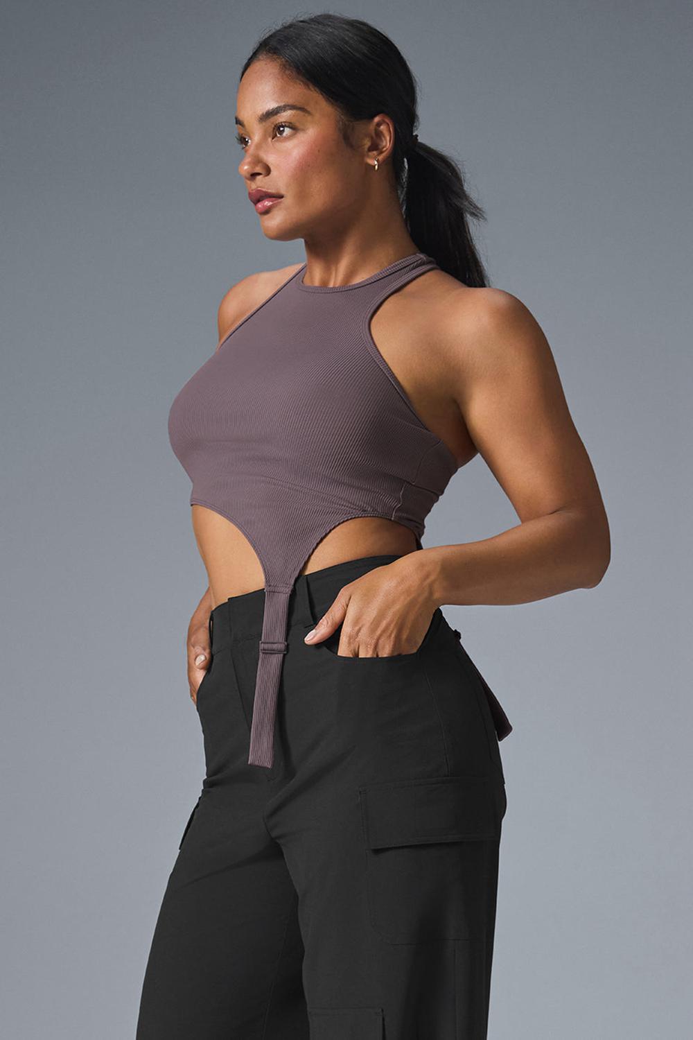 Raisinette Alo Yoga Alosoft Ribbed Revelation Women Tank | KSA  PYV957638