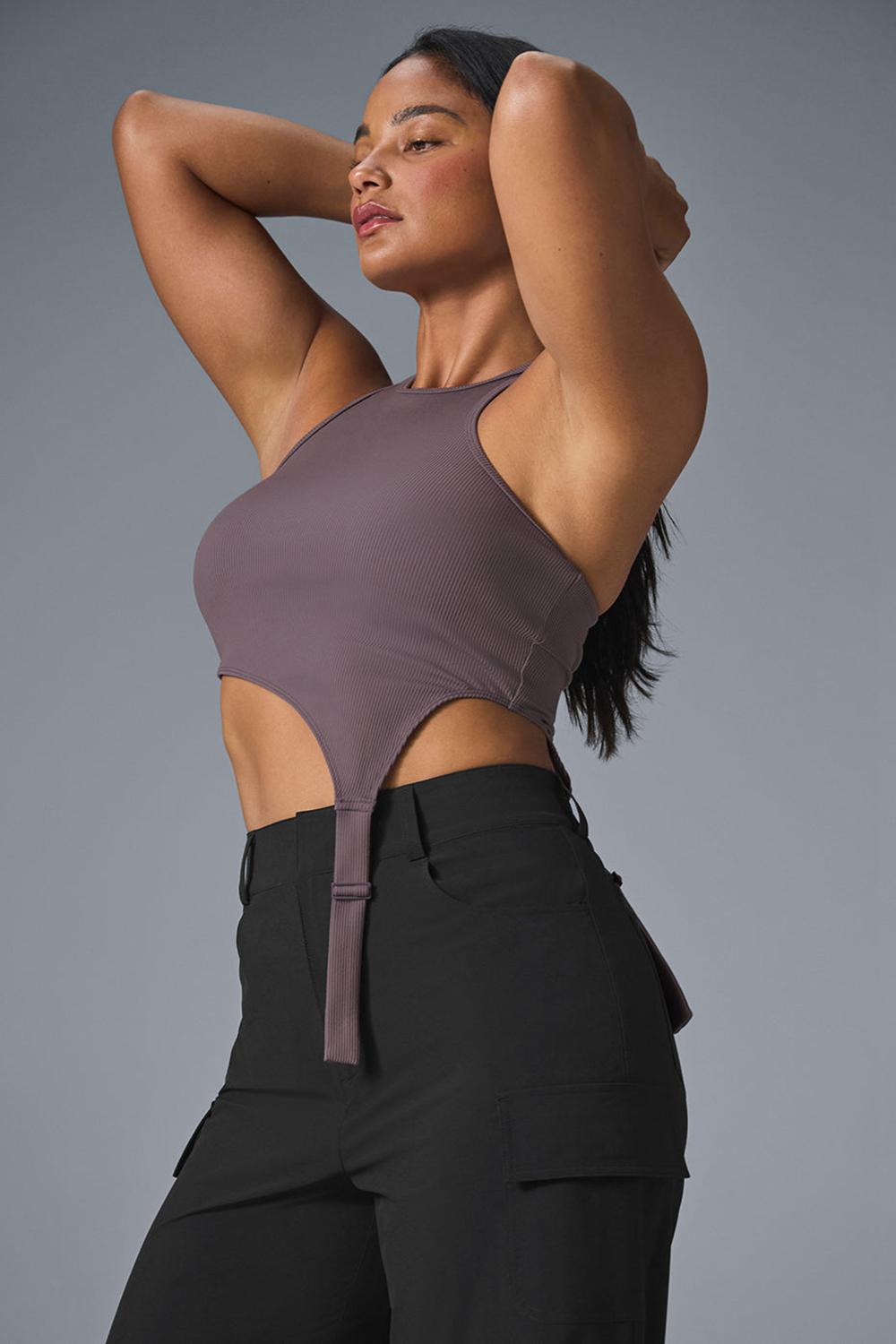 Raisinette Alo Yoga Alosoft Ribbed Revelation Women Tank | KSA  PYV957638