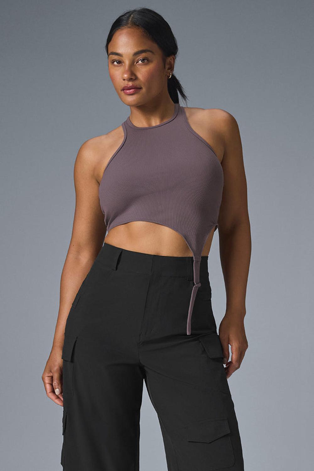 Raisinette Alo Yoga Alosoft Ribbed Revelation Women Tank | KSA  PYV957638