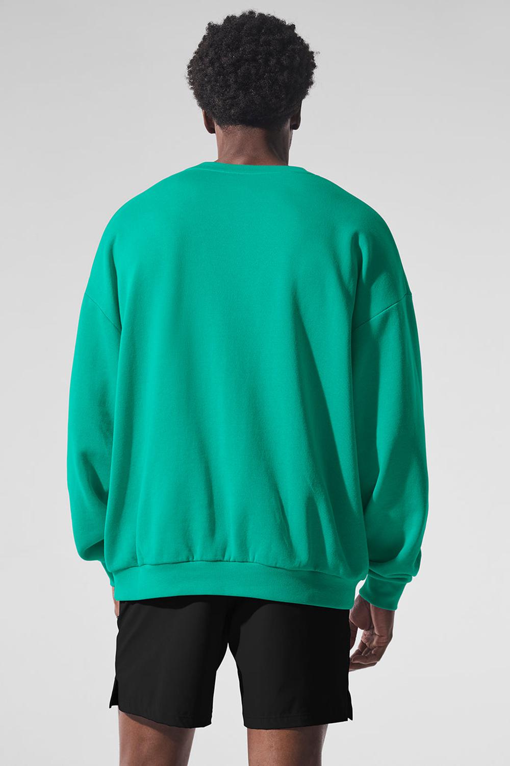 Spruce Green Alo Yoga Accolade Crew Neck Men Pullover | KSA  GZL460981