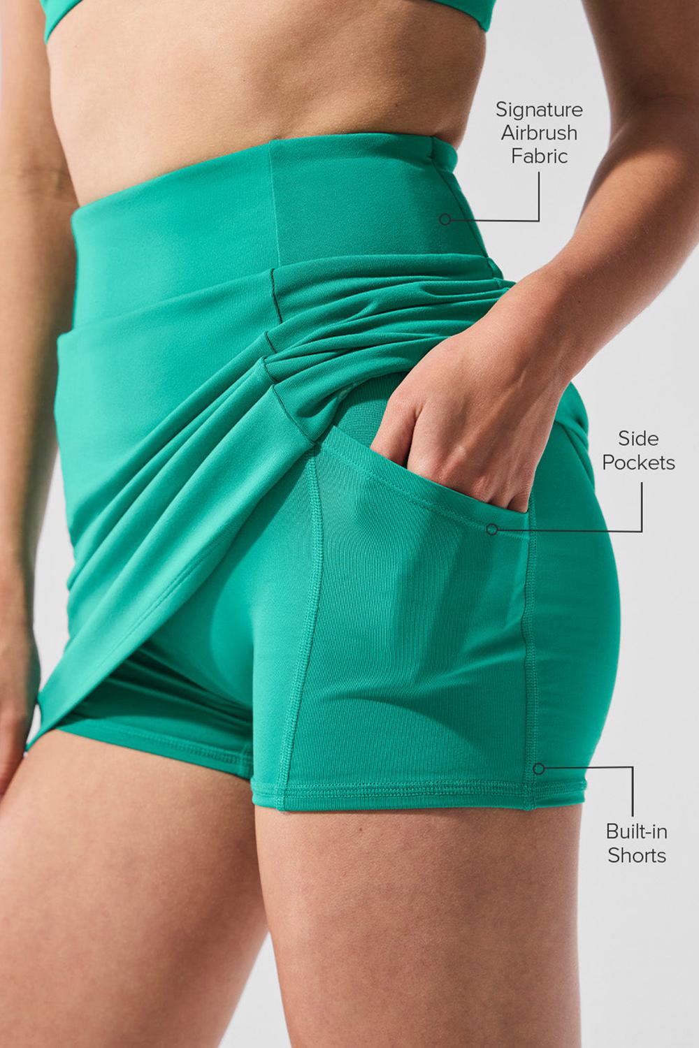 Spruce Green Alo Yoga Airbrush High-Waist Good Form Tennis Women Skirt | KSA  RND634827