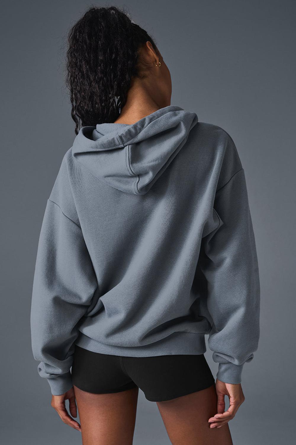 Steel Grey Alo Yoga Accolade Women Hoodie | KSA  PSD426570