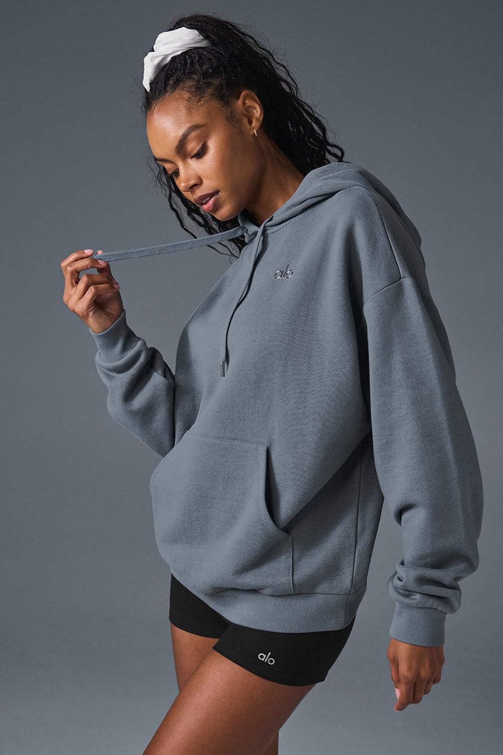 Steel Grey Alo Yoga Accolade Women Hoodie | KSA  PSD426570