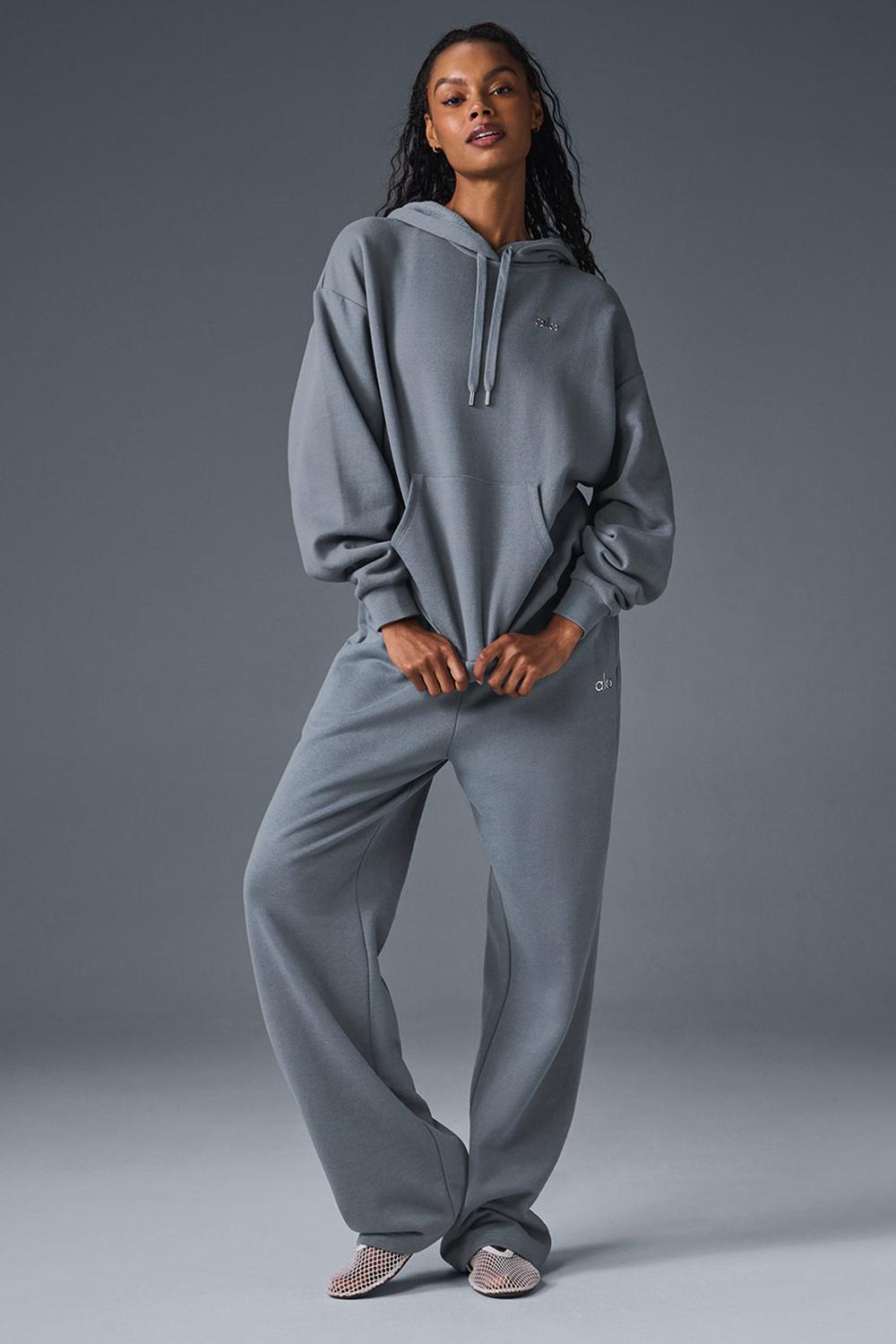 Steel Grey Alo Yoga Accolade Women Hoodie | KSA  PSD426570