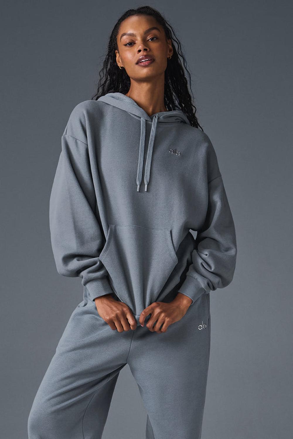 Steel Grey Alo Yoga Accolade Women Hoodie | KSA  PSD426570