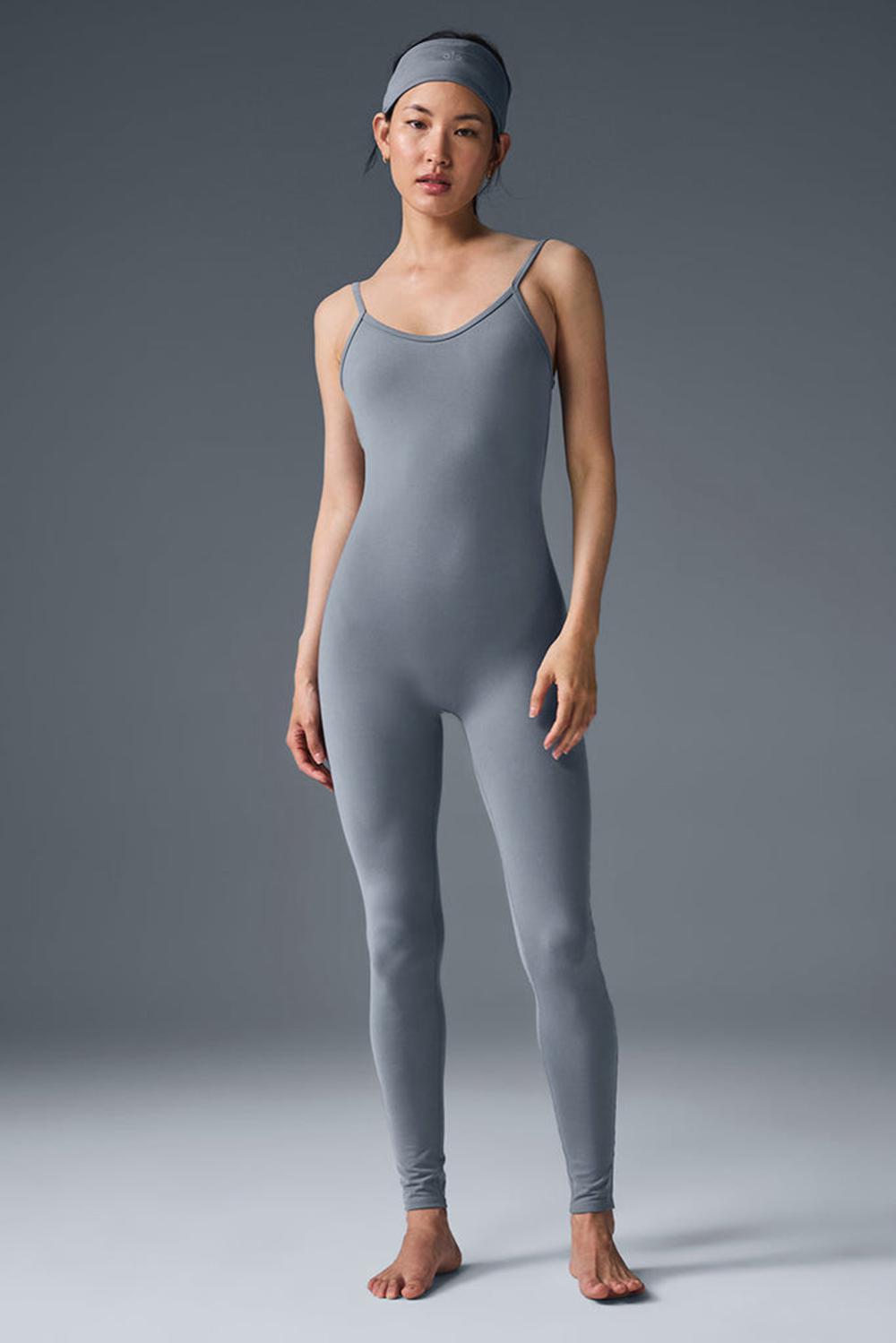 Steel Grey Alo Yoga Airbrush One And Done Women Onesie | KSA  JVE624071