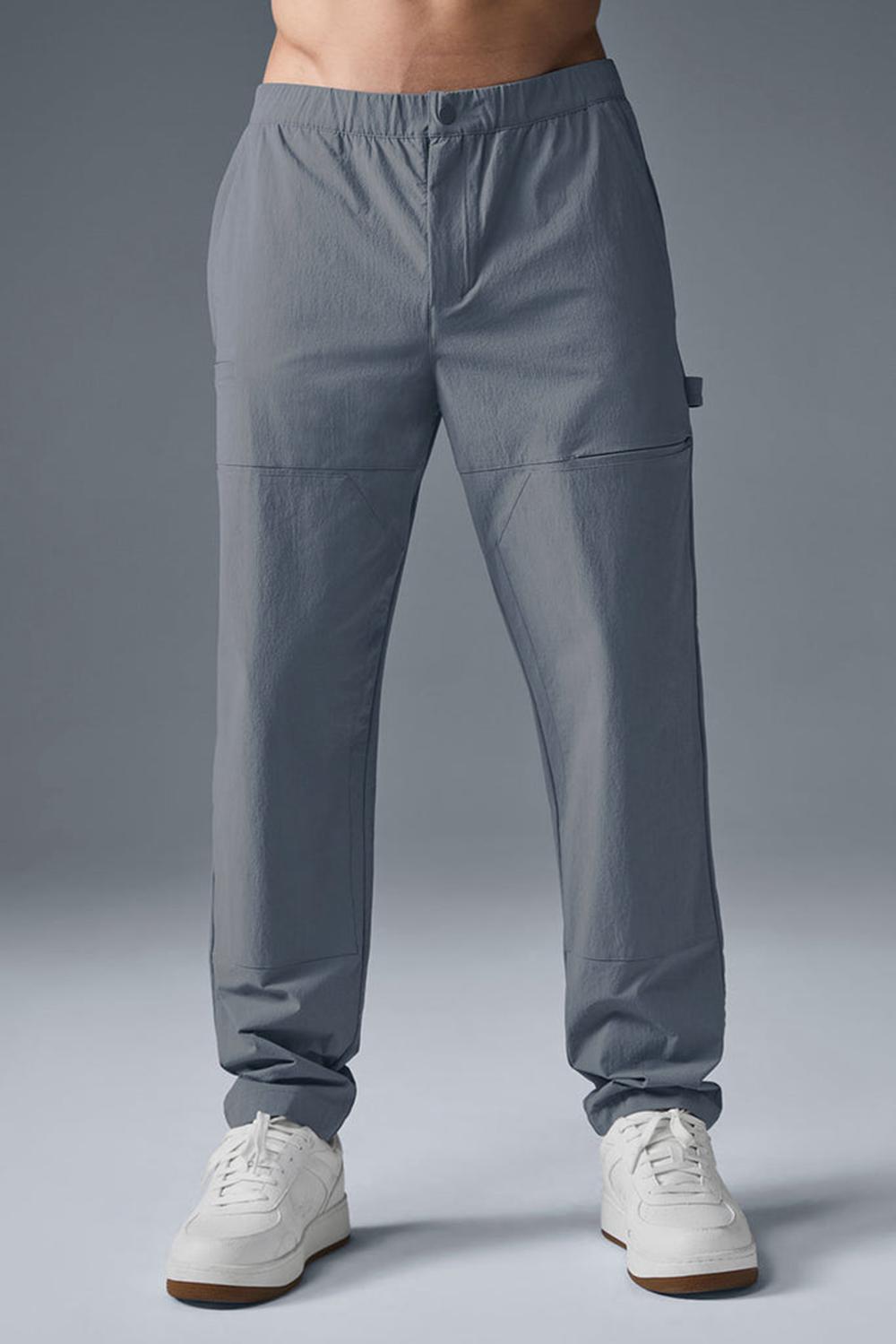 Steel Grey Alo Yoga Co-Op Carpenter Track Men Pant | KSA  UKQ105236
