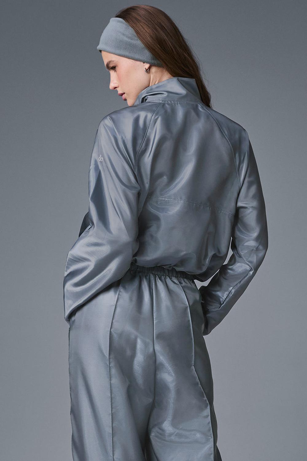 Steel Grey Alo Yoga Cropped Afterglow Women Pullover | KSA  ZXF425096