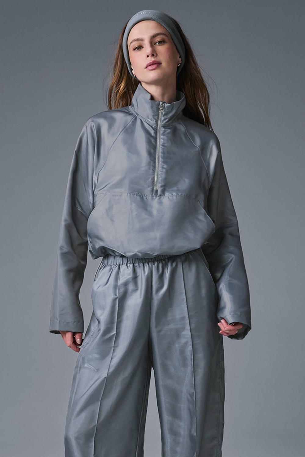 Steel Grey Alo Yoga Cropped Afterglow Women Pullover | KSA  ZXF425096