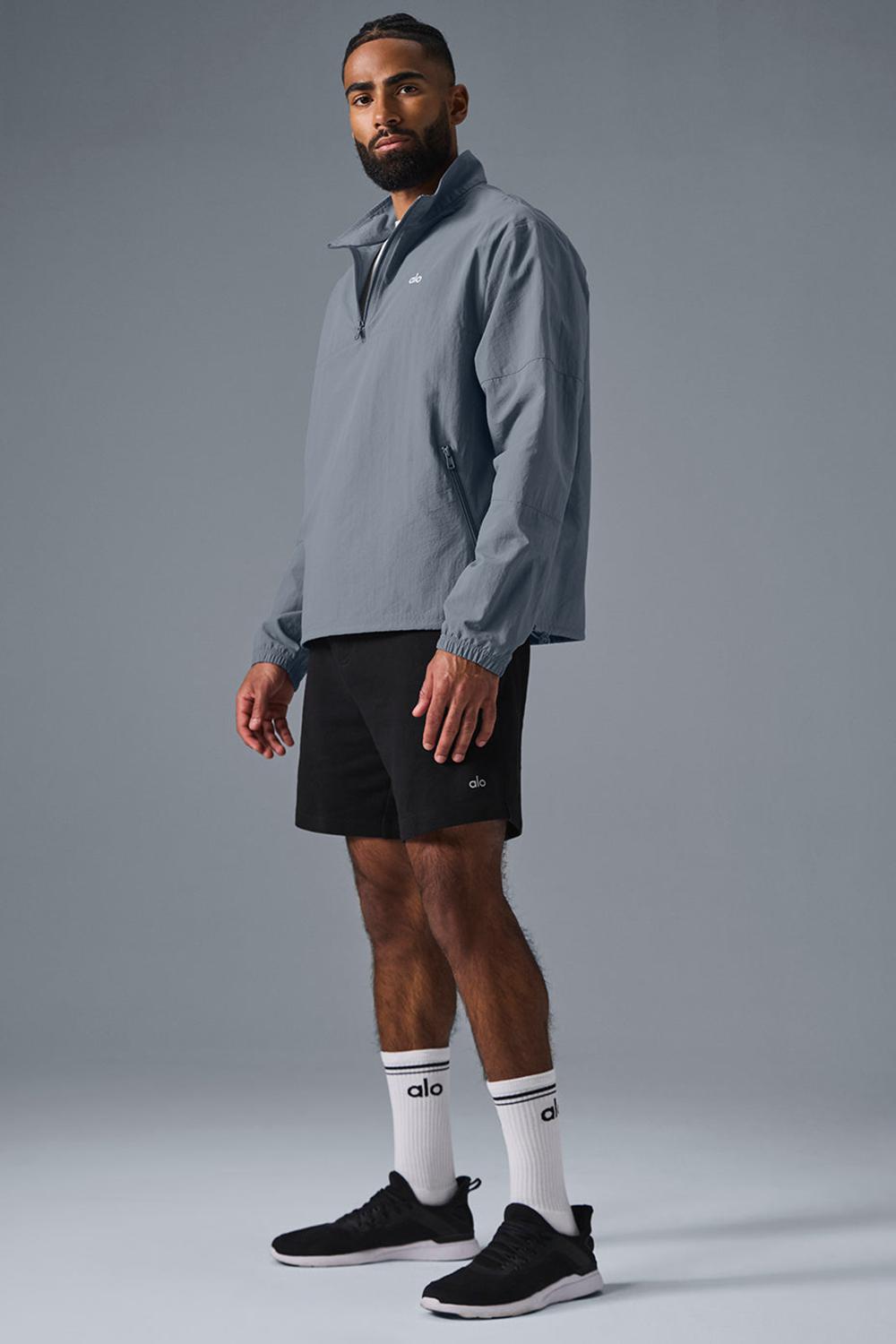 Steel Grey Alo Yoga Lightweight Takeaway Track Men Pullover | KSA  ZMO593712