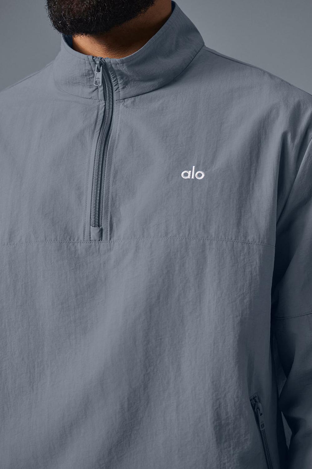 Steel Grey Alo Yoga Lightweight Takeaway Track Men Pullover | KSA  ZMO593712