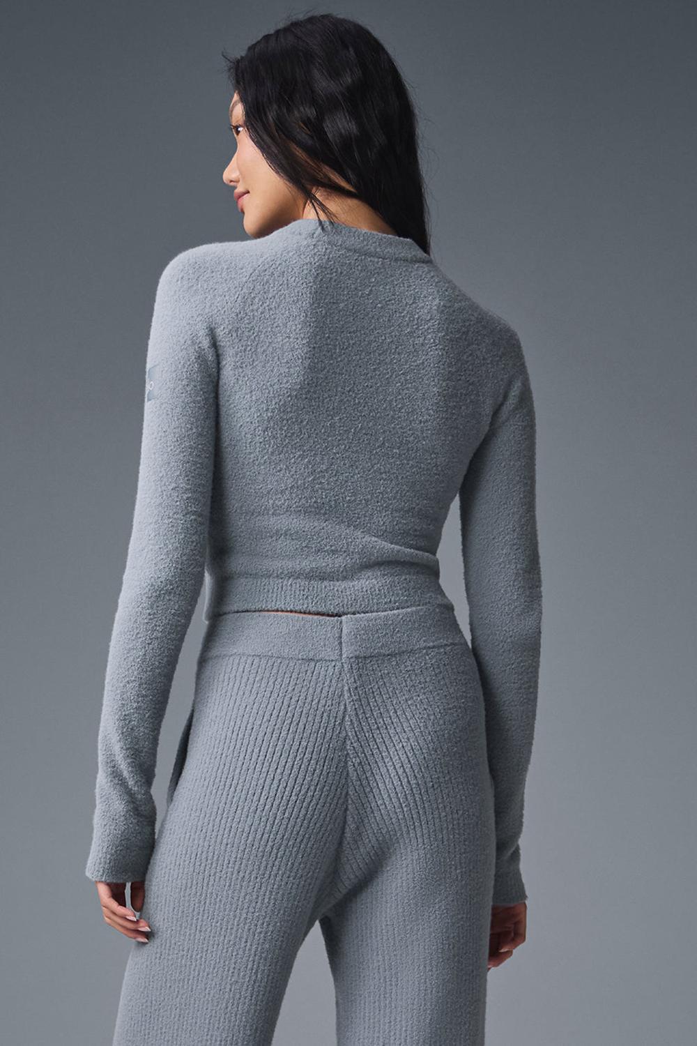 Steel Grey Alo Yoga Snuggle Up Women Long Sleeve | KSA  JVT958604
