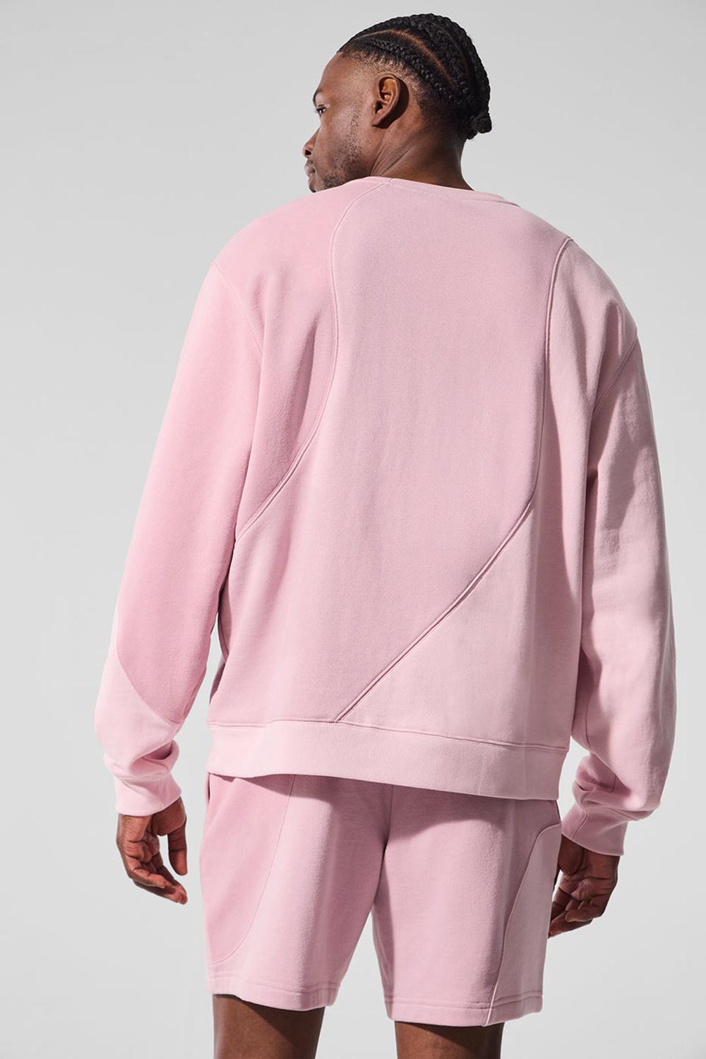 Sunset Pink Tonal Alo Yoga Make Waves Crew Neck Men Pullover | KSA  VEM271680