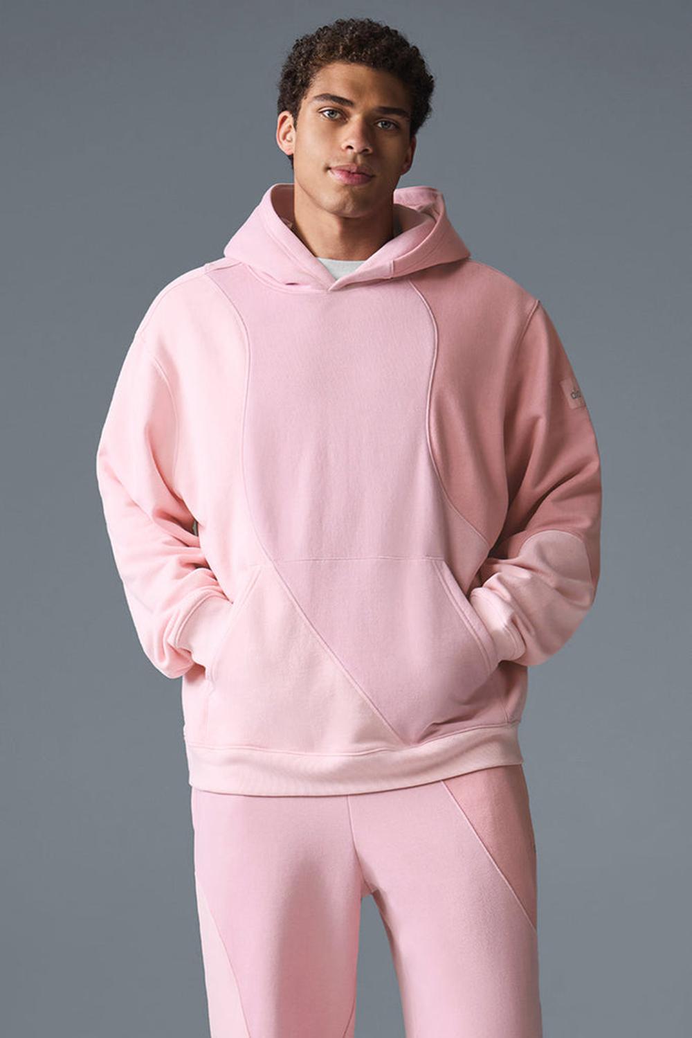 Sunset Pink Tonal Alo Yoga Make Waves Men Hoodie | KSA  CXO397180
