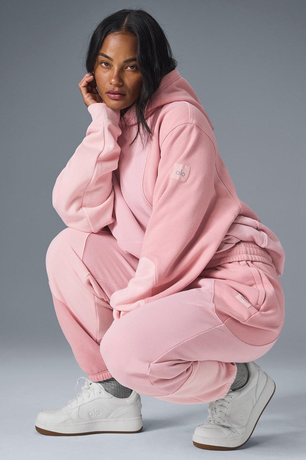 Sunset Pink Tonal Alo Yoga Make Waves Women Hoodie | KSA  CSI928073