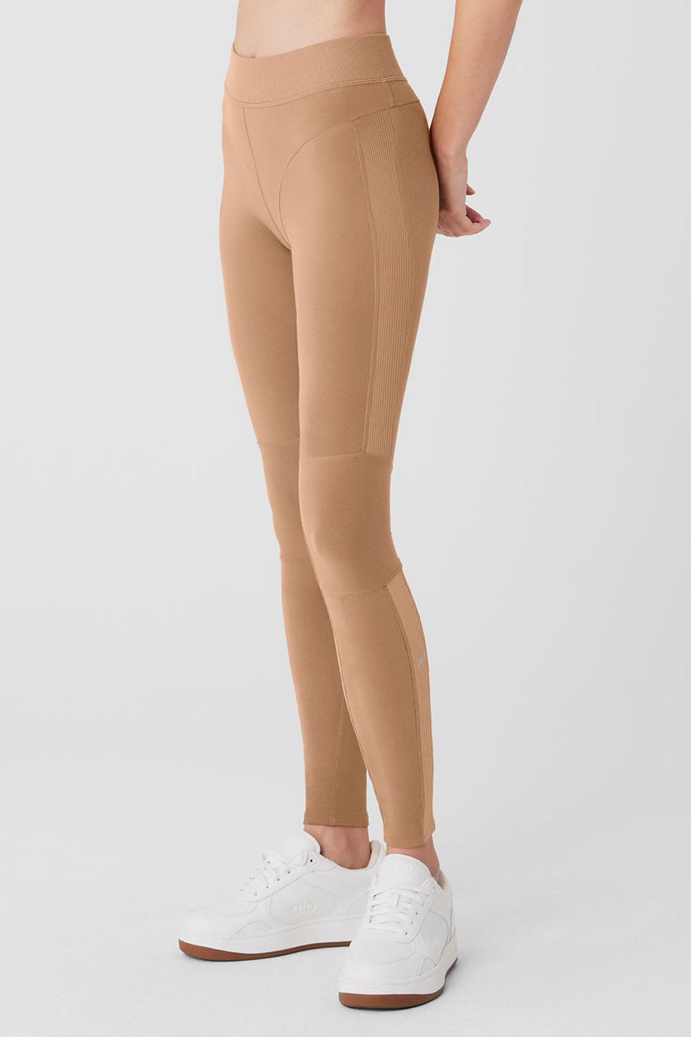 Toasted Almond Alo Yoga Alosoft High-Waist Head Start Women Legging | KSA  LNP015726